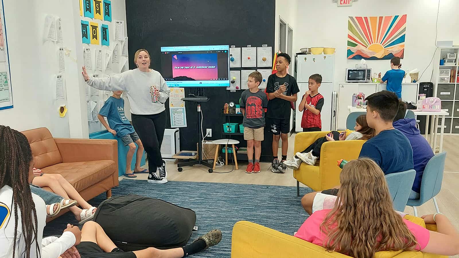 Microschool teacher in classroom